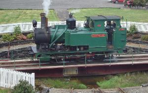 abt engine no 1 on the 
 turntable at Queenstown - 
 West Coast Wilderness 
 Railway Tasmania